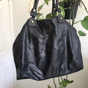 Tory Burch Black Leather Hobo Purse